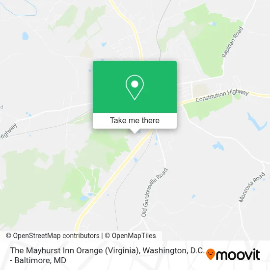 The Mayhurst Inn Orange (Virginia) map
