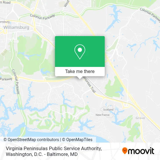Virginia Peninsulas Public Service Authority map