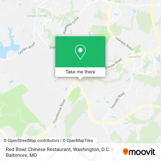 Red Bowl Chinese Restaurant map