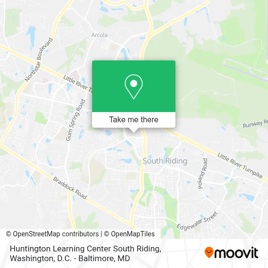 Huntington Learning Center South Riding map