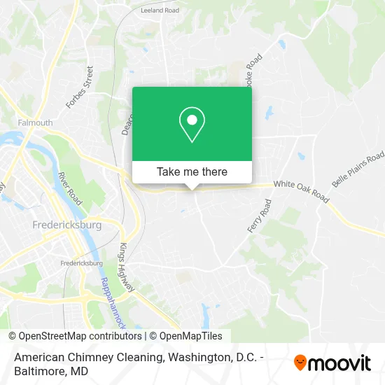 American Chimney Cleaning map