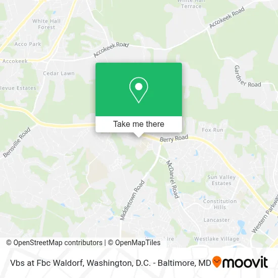 Vbs at Fbc Waldorf map