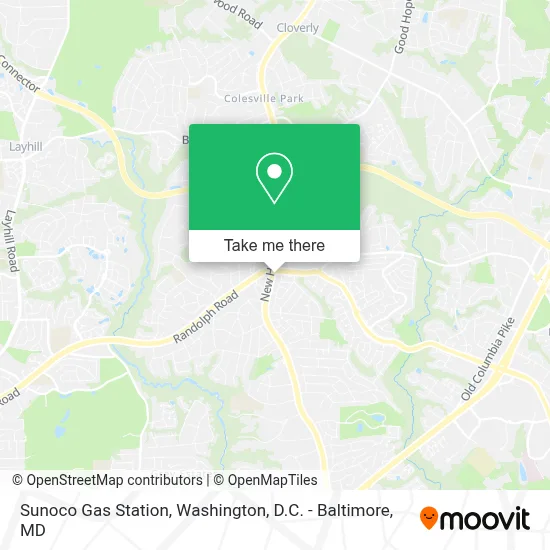 Sunoco Gas Station map