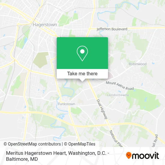 Meritus Hagerstown Heart map