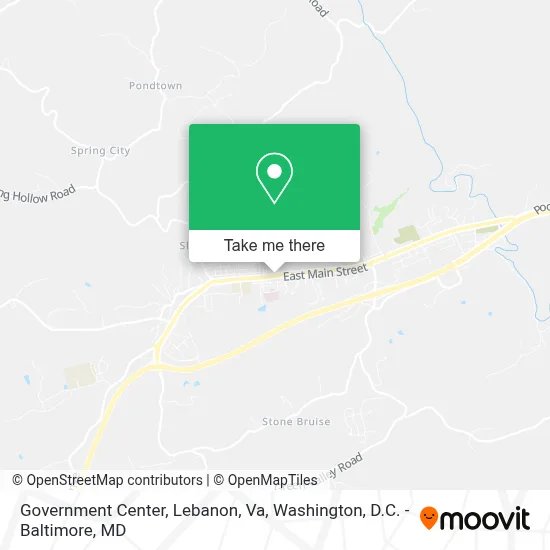 Government Center, Lebanon, Va map