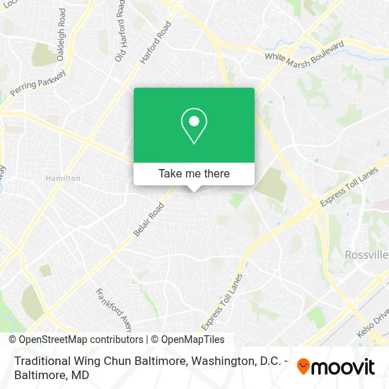 Traditional Wing Chun Baltimore map