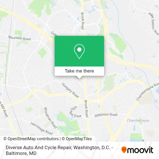 Diverse Auto And Cycle Repair map