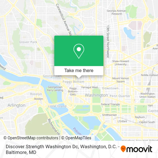 Discover Strength Washington Dc map