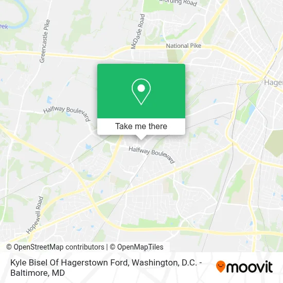 Kyle Bisel Of Hagerstown Ford map