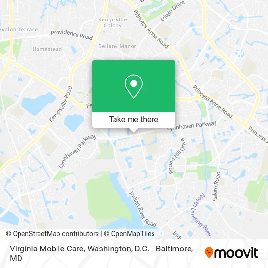 Virginia Mobile Care map