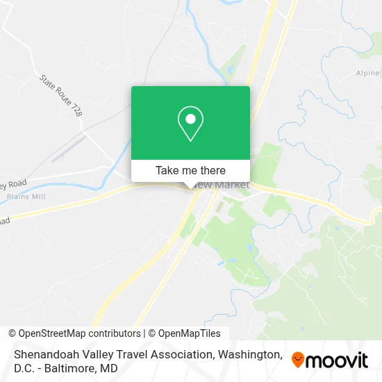 Shenandoah Valley Travel Association map