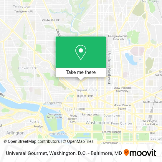 Universal Gourmet map