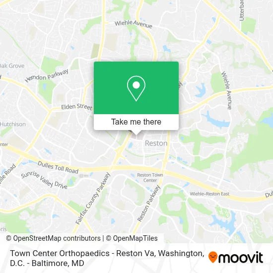Town Center Orthopaedics - Reston Va map