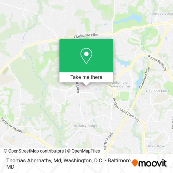 Thomas Abernathy, Md map