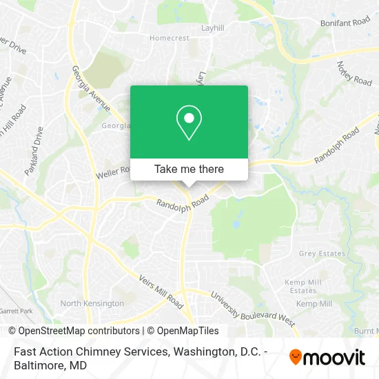Fast Action Chimney Services map