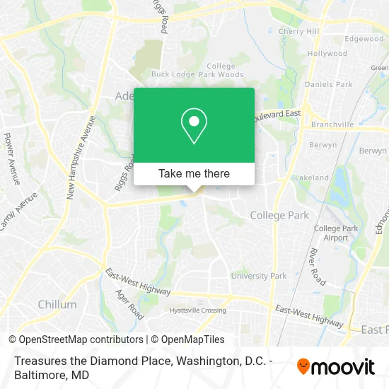 Treasures the Diamond Place map