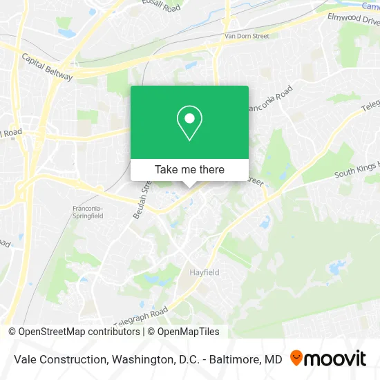 Vale Construction map