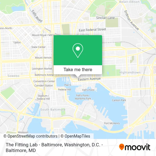 The Fitting Lab - Baltimore map