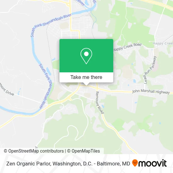 Zen Organic Parlor map