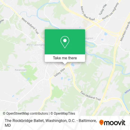 The Rockbridge Ballet map