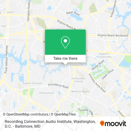 Recording Connection Audio Institute map