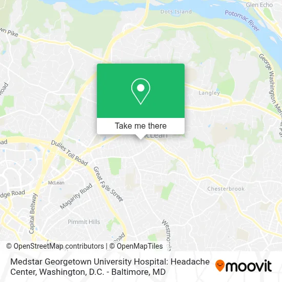 Medstar Georgetown University Hospital: Headache Center map