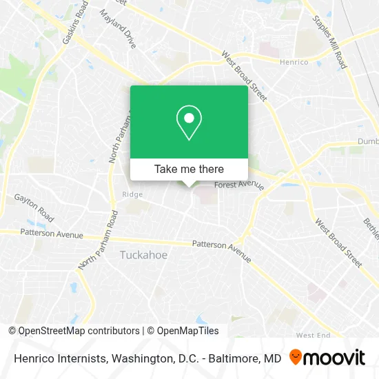 Henrico Internists map