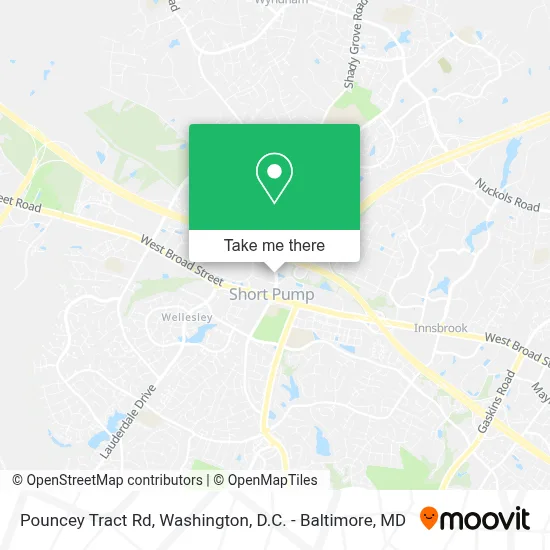 Pouncey Tract Rd map