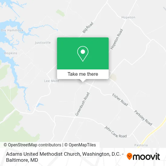 Adams United Methodist Church map