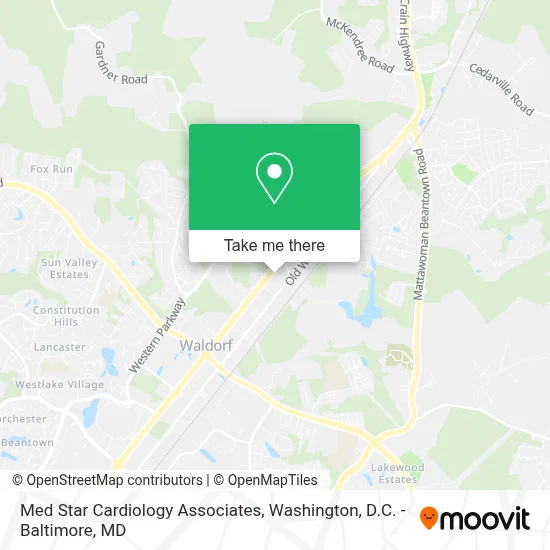 Med Star Cardiology Associates map