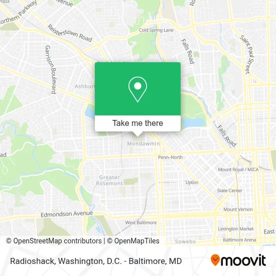Radioshack map