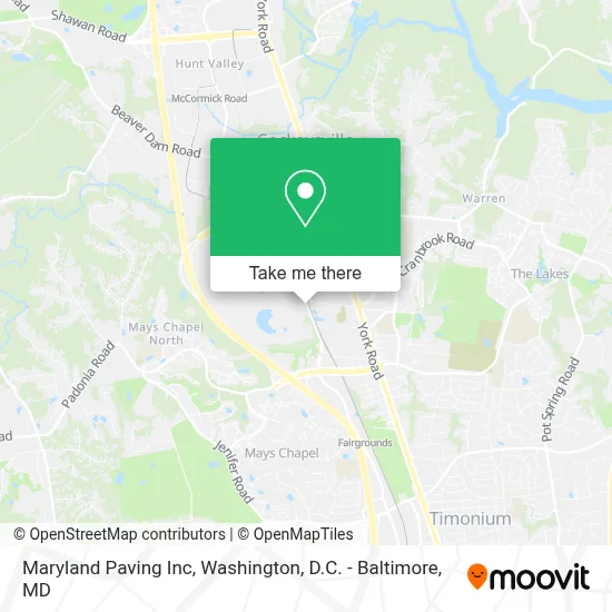 Maryland Paving Inc map