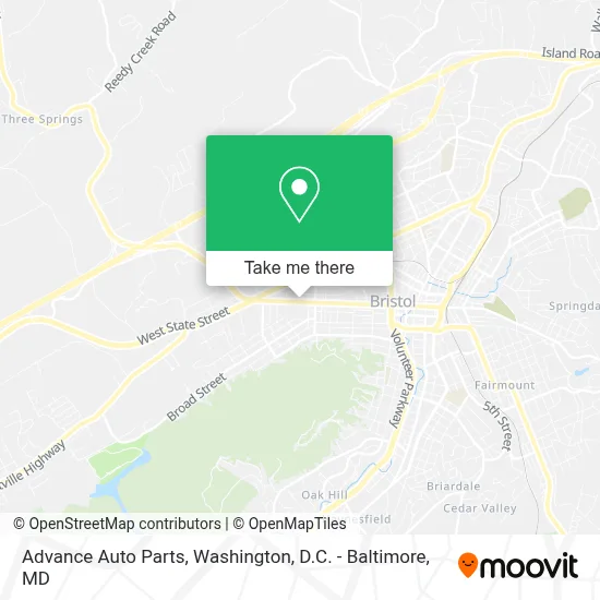 Advance Auto Parts map
