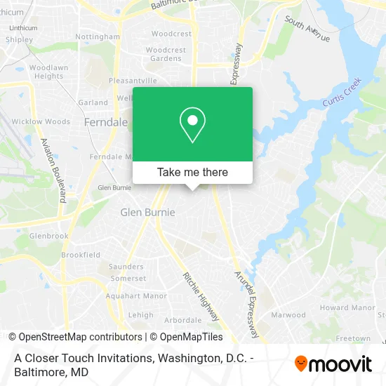 A Closer Touch Invitations map