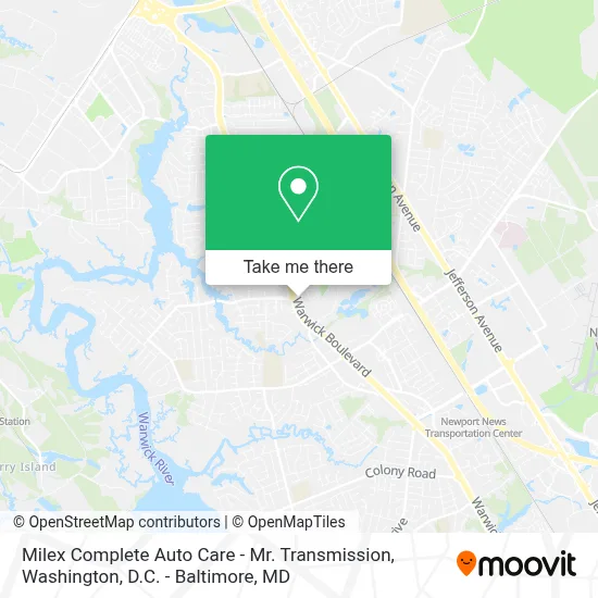 Milex Complete Auto Care - Mr. Transmission map