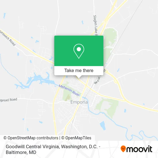 Goodwill Central Virginia map