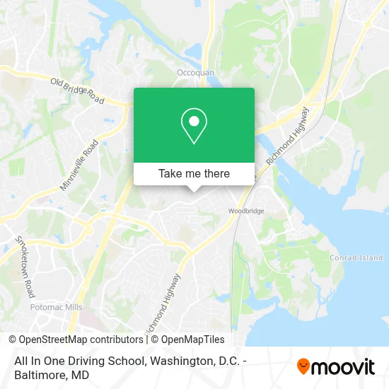 All In One Driving School map