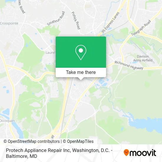 Protech Appliance Repair Inc map