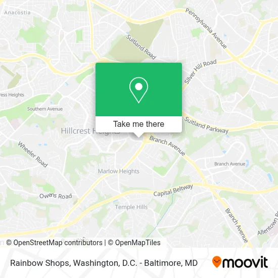 Rainbow Shops map