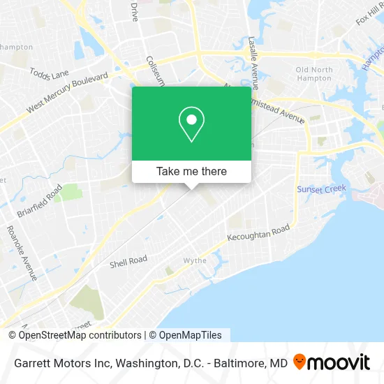 Garrett Motors Inc map