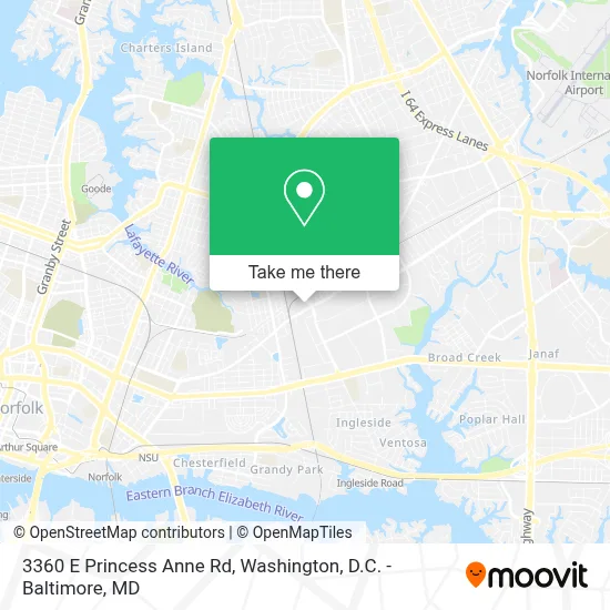 3360 E Princess Anne Rd map
