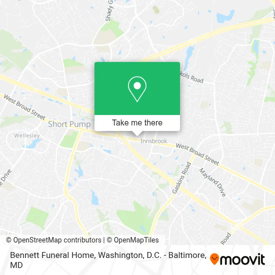 Bennett Funeral Home map