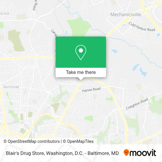 Blair's Drug Store map