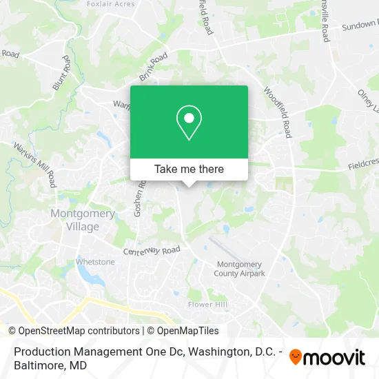 Production Management One Dc map