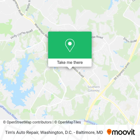 Tim's Auto Repair map