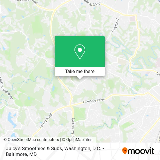 Juicy's Smoothies & Subs map