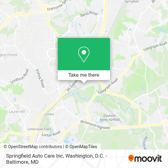 Springfield Auto Care Inc map