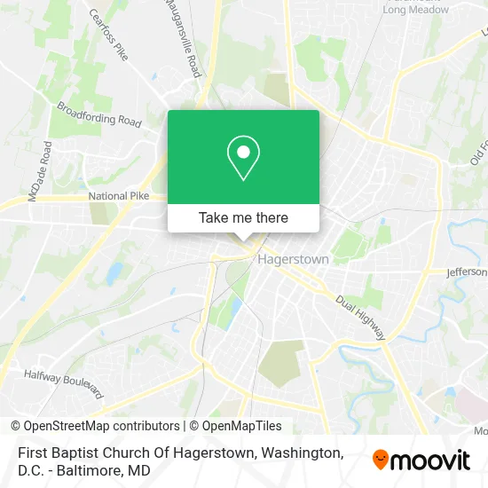 First Baptist Church Of Hagerstown map