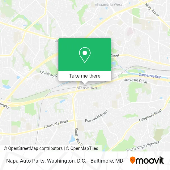 Napa Auto Parts map