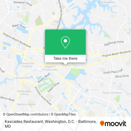 Kascades Restaurant map